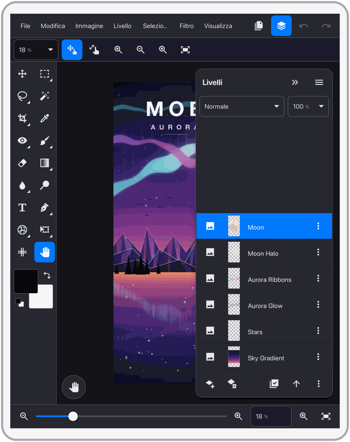 Layout in stile desktop su iPad